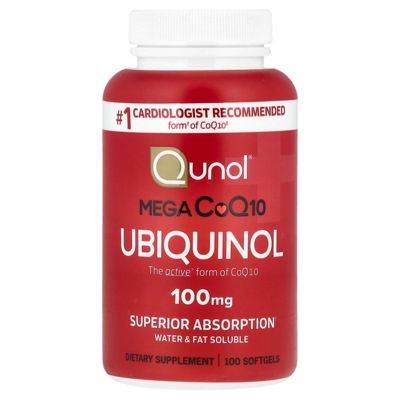 Qunol Mega CoQ10 Ubiquinol - 100 мягких капсул