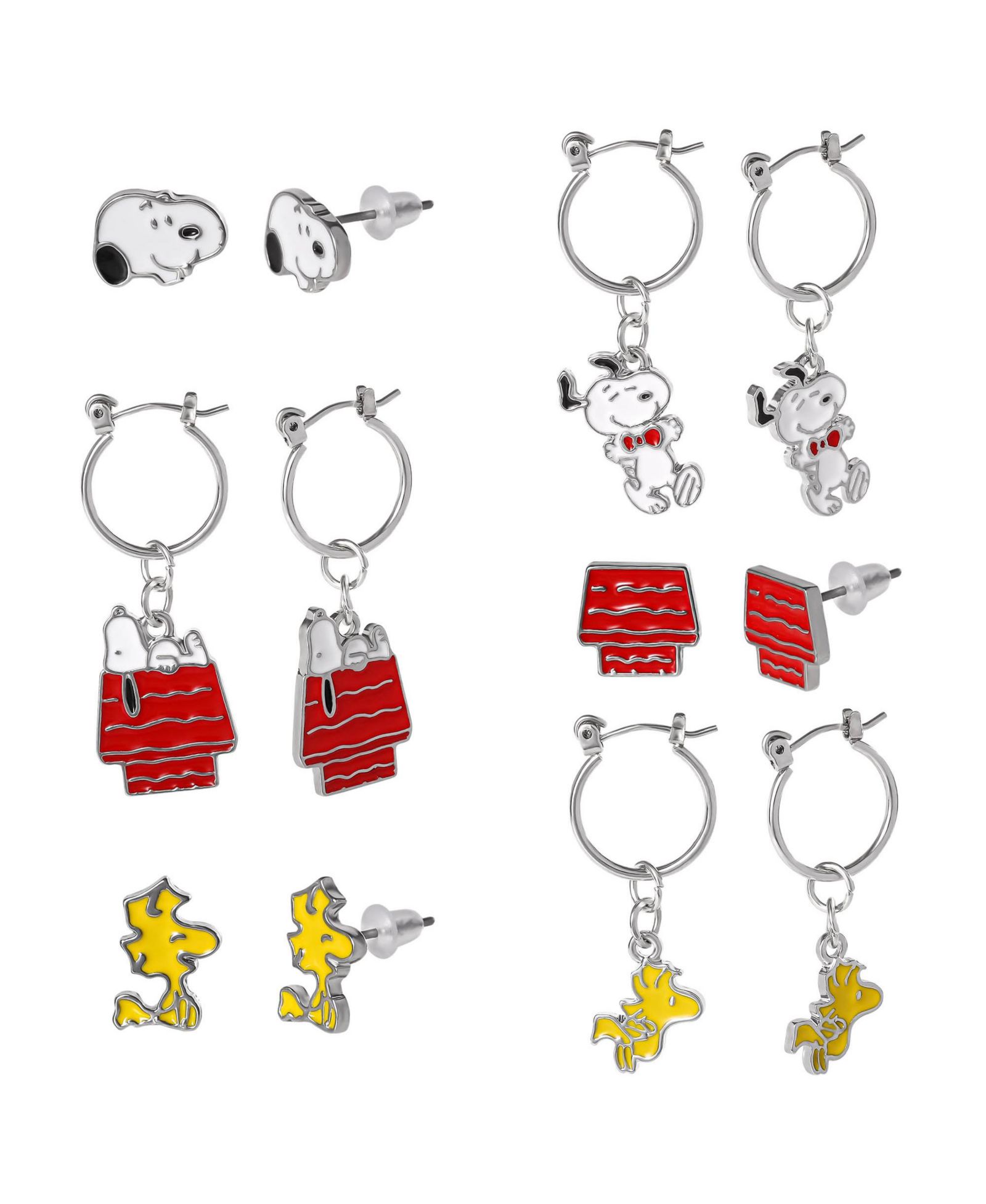 Peanuts Snoopy набор сережек Enamel, 6 шт.
