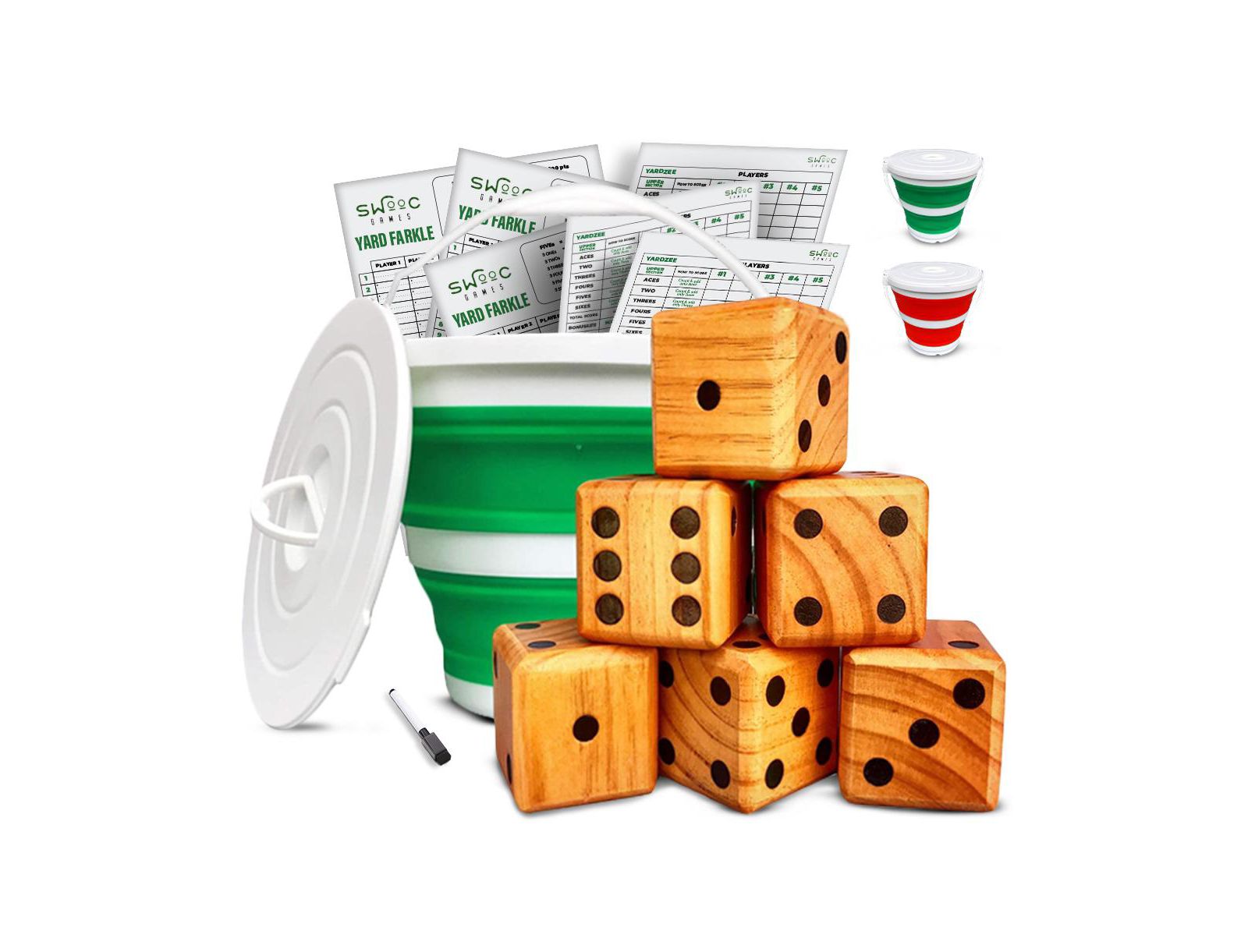 Настольная игра Swooc Yardzee, Farkle & 20+ игр, 6 предметов, возраст 3+