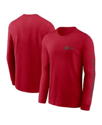Nike Men's Red Tampa Bay Buccaneers All Out Long Sleeve T-Shirt