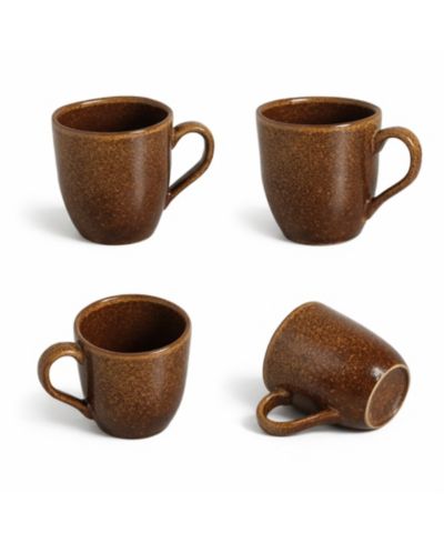PORTO BRASIL Stoneware Coffee Mugs, Set of 4