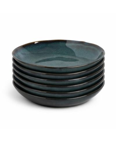 PORTO BRASIL Stoneware Pasta Bowls, Set of 6