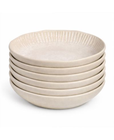 PORTO BRASIL Stoneware Linhas Salad Bowls, Set of 6