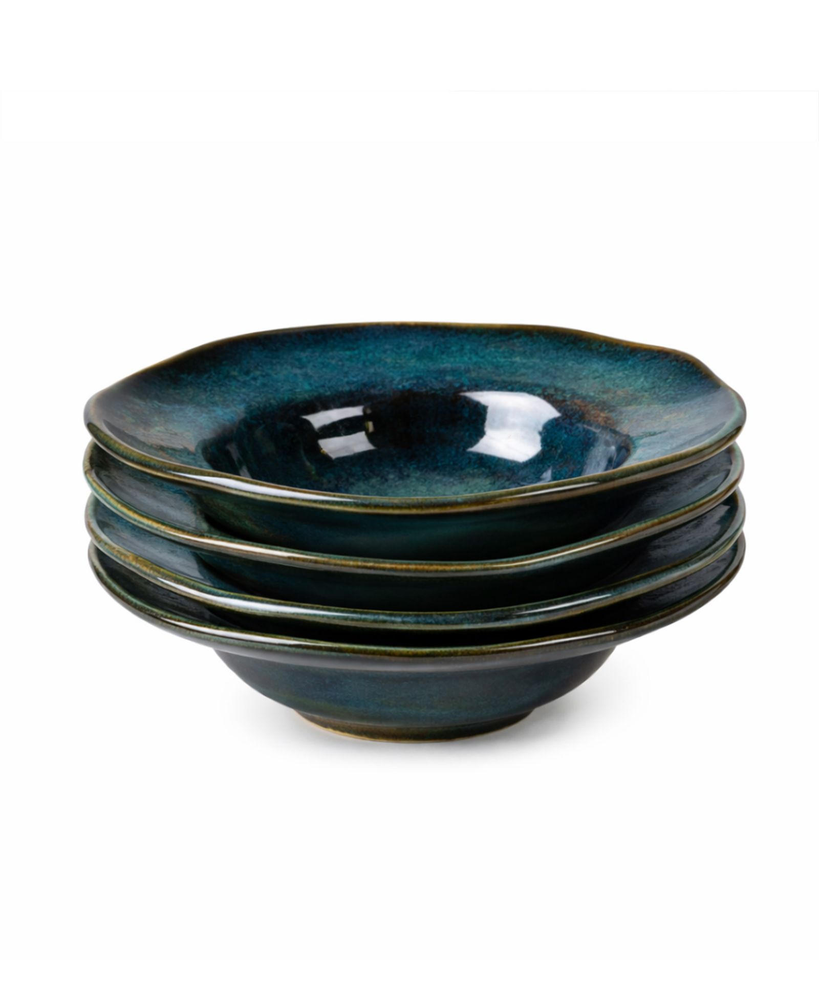Десертные тарелки PORTO BRASIL Stoneware Deep Rim, набор из 4 шт