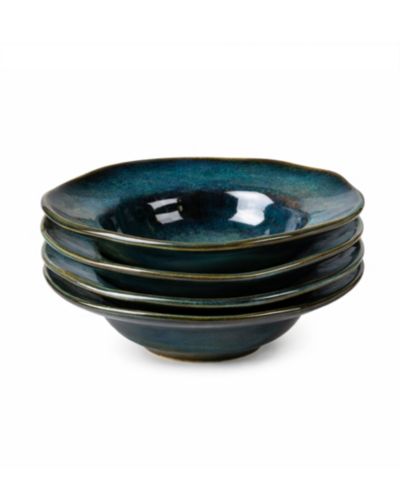 Десертные тарелки PORTO BRASIL Stoneware Deep Rim, набор из 4 шт