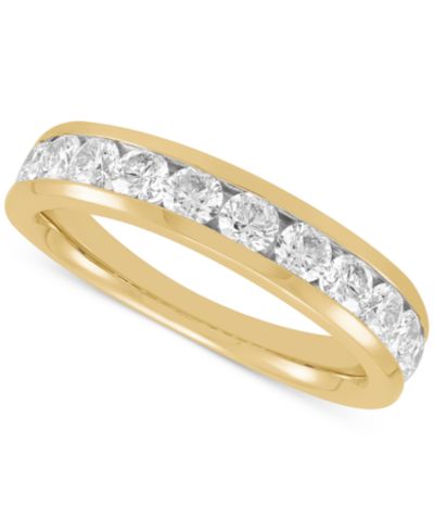 Кольцо с бриллиантами IGI Certified Lab Grown Diamond Channel Set (1 ct. t.w.) из белого или желтого золота 14k