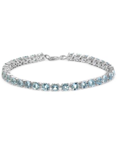 EFFY® Aquamarine (7-1/2 ct. t.w.) Tennis Bracelet in Sterling Silver