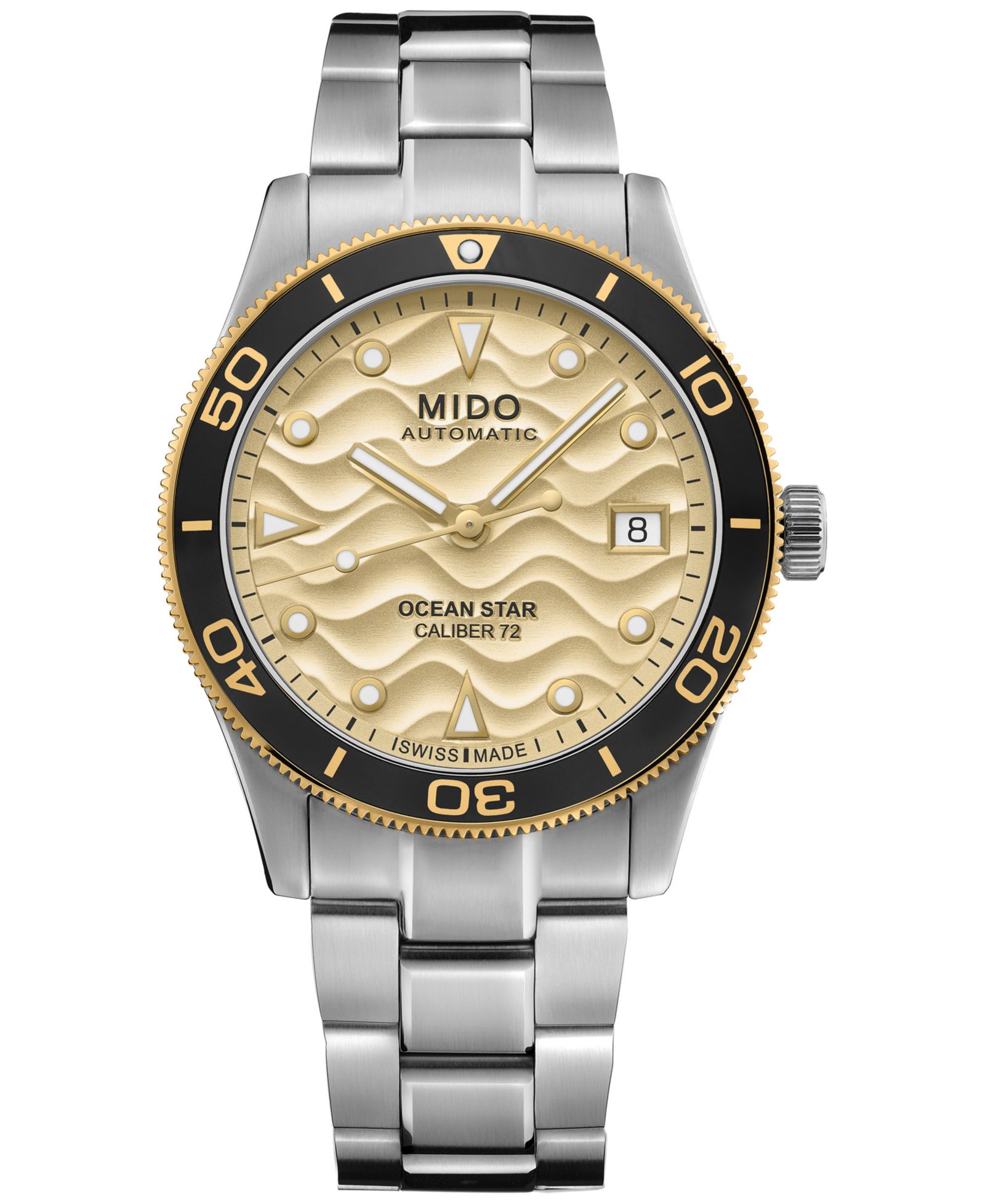 Mido Мужские часы Ocean Star Captain с автоматическим механизмом Swiss и стальным браслетом 39mm