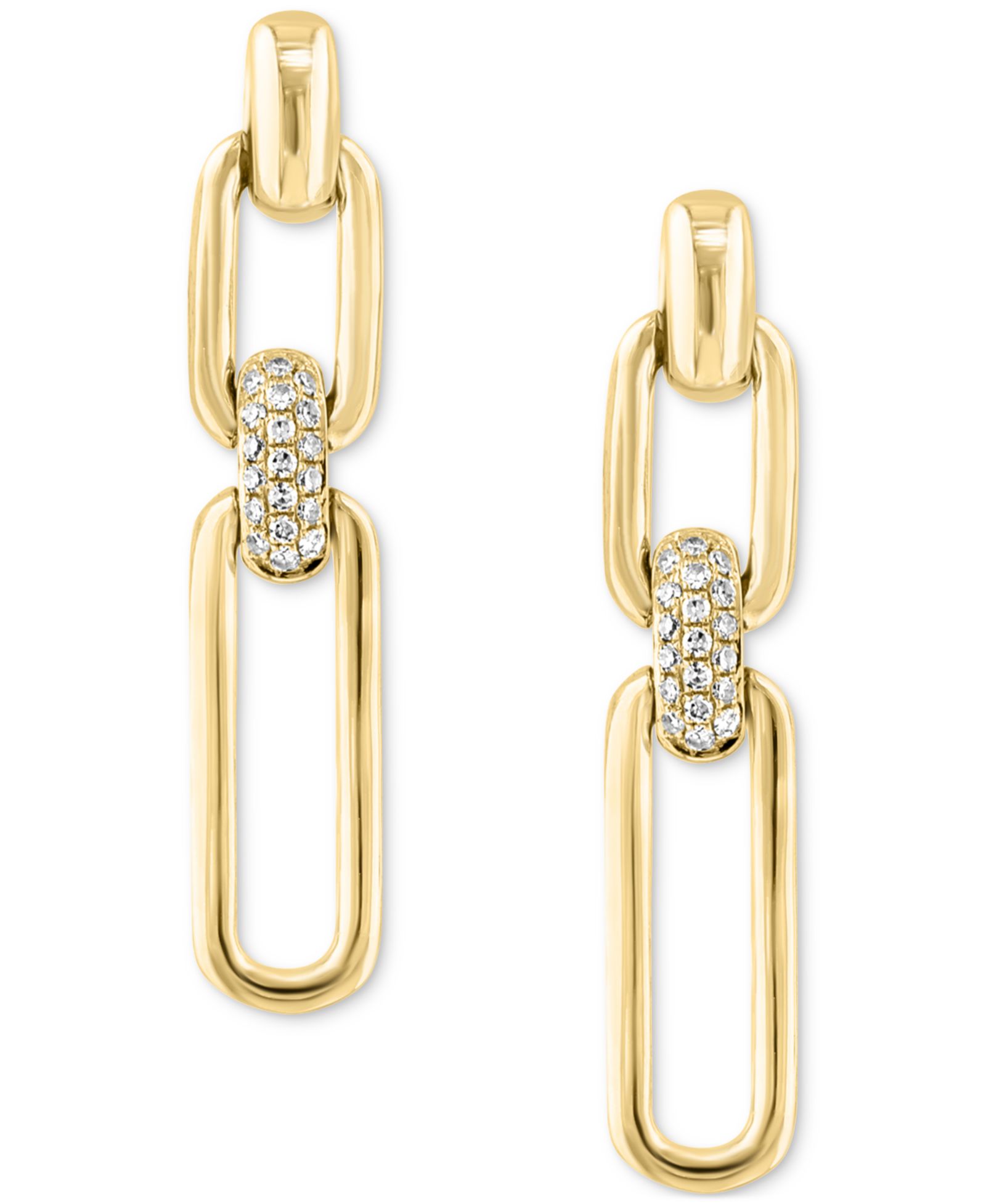 Серьги LALI Jewels Diamond Link Drop (1/10 ct. t.w.) в 14k Yellow Gold