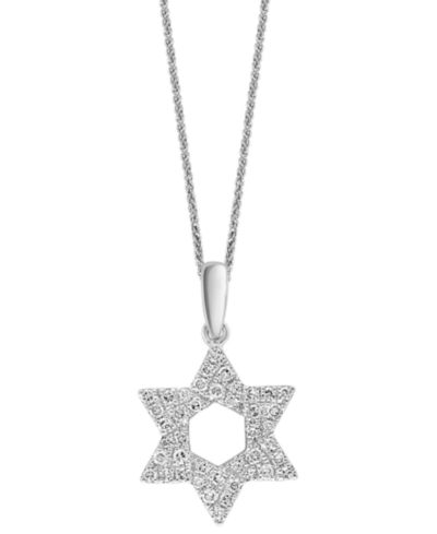 Подвеска-кулон LALI Jewels Diamond Star of David 18" в белом золоте 14k