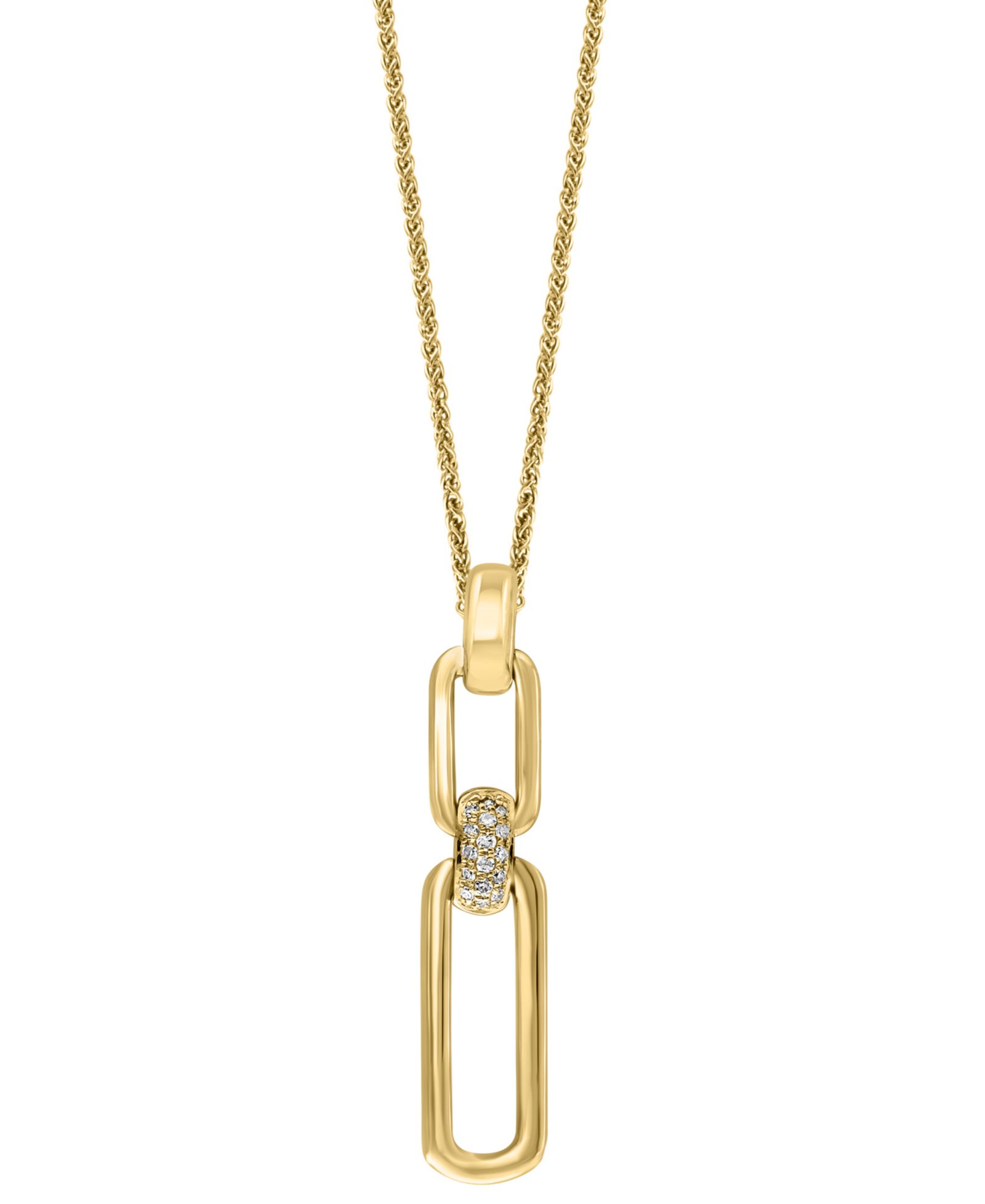 Подвеска Diamond Link 18" в 14k желтом золоте (1/20 ct. t.w.)