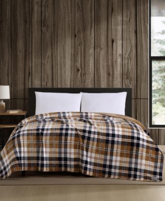 Eddie Bauer Trailhead Plaid Plush Reversible Blanket, King