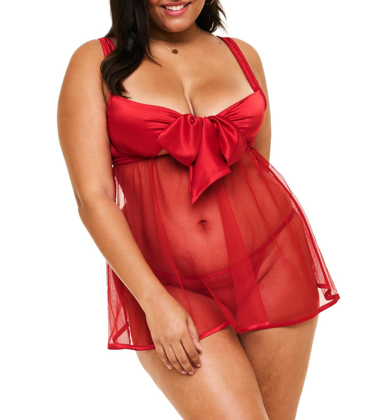 Комплект нижнего белья Adore Me Plus Size Bessima Babydoll и G-String