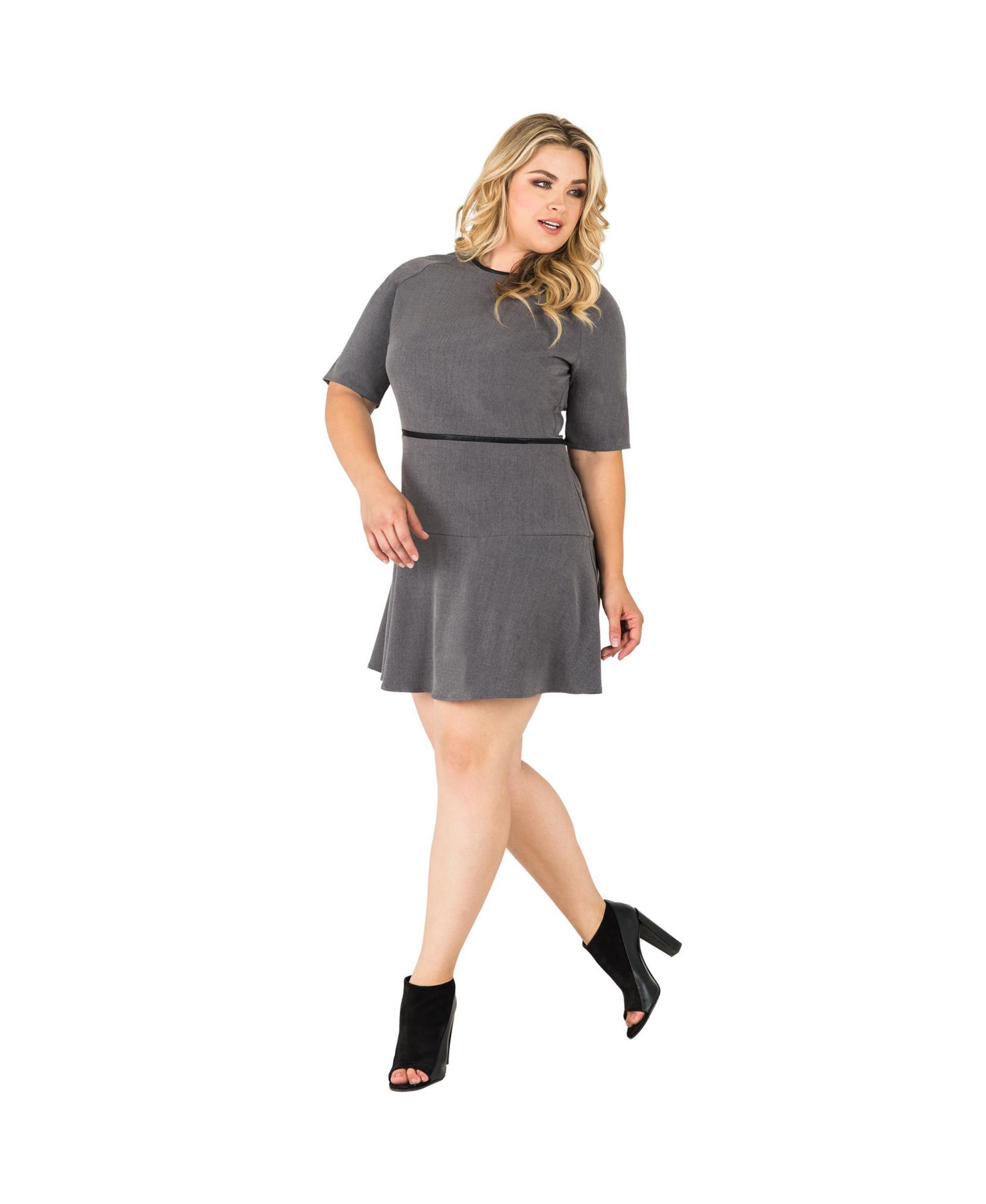 Мини-платье Standards & Practices Plus Size A-Line Suiting Zipper