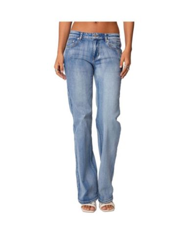 Женские джинсы Edikted Boot Cut Washed Low Rise