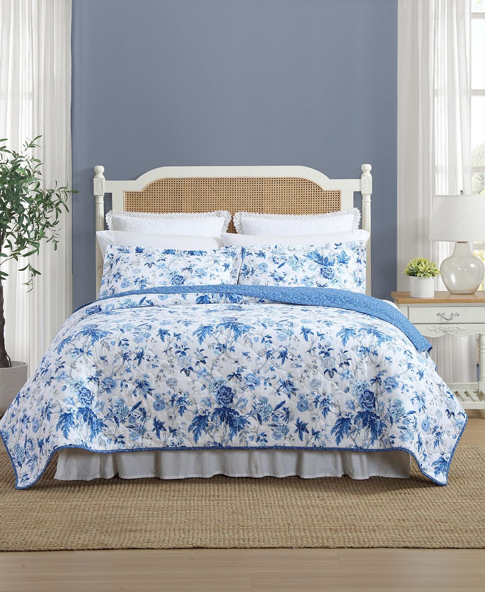 Стелька Laura Ashley Floral Reversible 3-Pc. Quilt Set, King