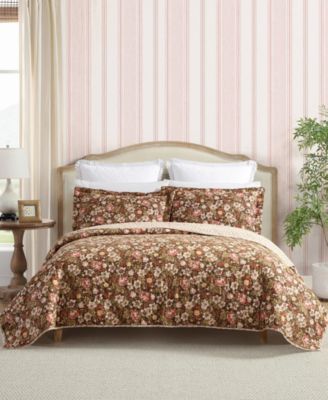 Комплект из 3 стеганых покрывал Laura Ashley Marta Reversible, Full/Queen
