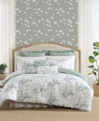 Комплект из 7-ми предметов Laura Ashley Toile Delight Reversible Comforter, King