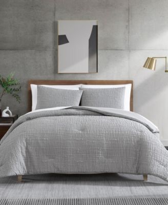 Kenneth Cole New York Serenity Wavy Lines Embossed 3-Pc. Comforter Set, King