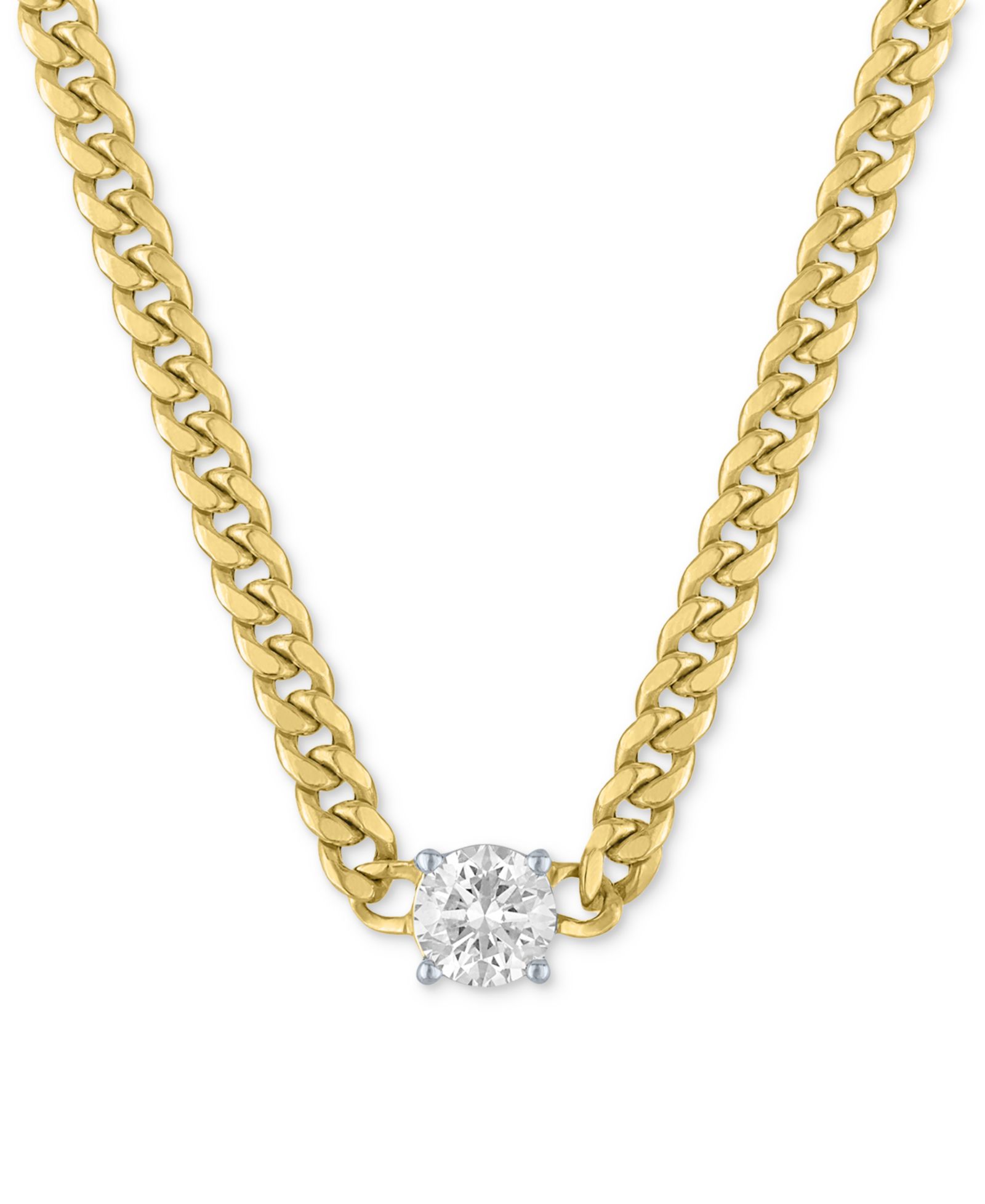 Ожерелье Forever Grown Diamonds Lab-Grown Diamond в 14k Gold-Plated Sterling Silver