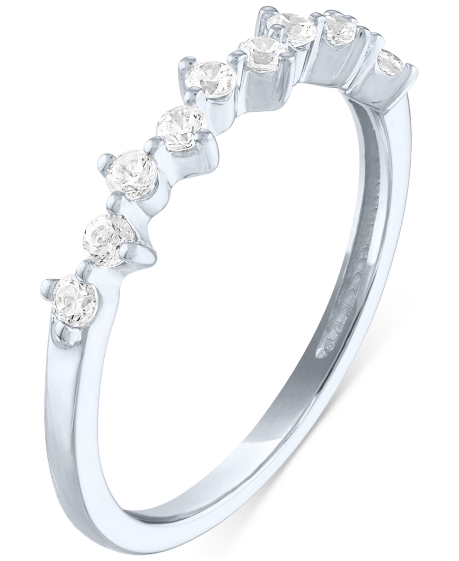 Forever Grown Diamonds Lab-Grown Diamond Scatter Ring (1/4 ct. t.w.) in 10k White Gold