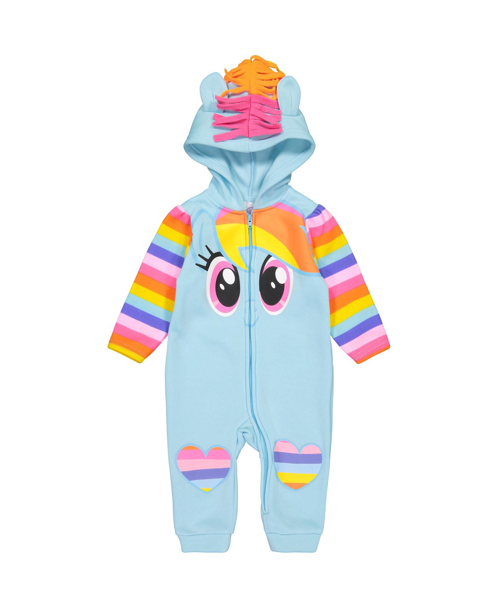 Женский комбинезон с молнией для новорожденных с персонажем Rainbow Dash