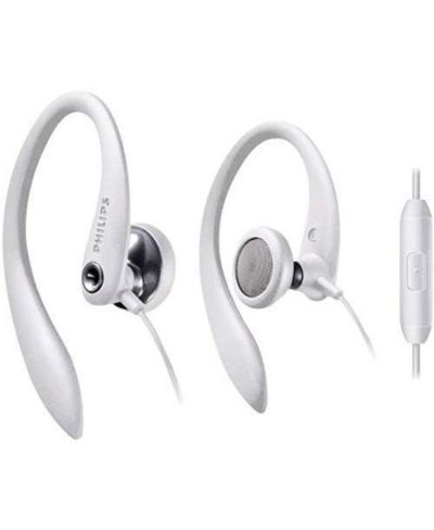 PHILIPS Проводные спортивные наушники с микрофоном — влагозащищенные, с шумоизоляцией, для бега и спортзала