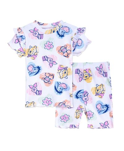 Winnie the Pooh Детский комплект: футболка Peplum и велосипедки Minnie Mouse, Lilo & Stitch
