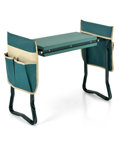 Costway Foldable Garden Kneeler and Seat Heavy-Duty Gardening Bench