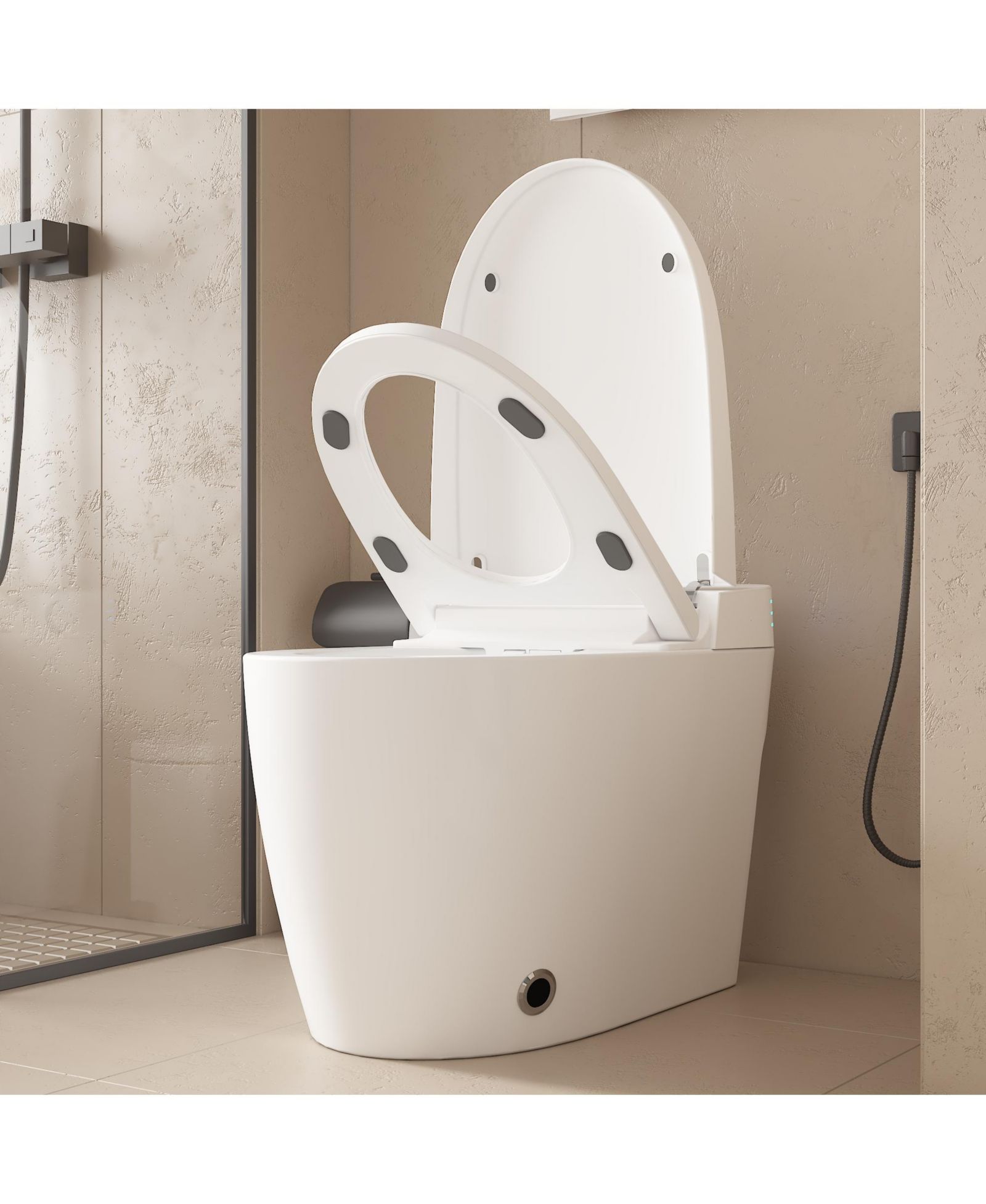LALAHOO Smart Toilet | Automatic flip cover, foot feel flushing, instant heating constant temperature, antibacterial drying, 110V