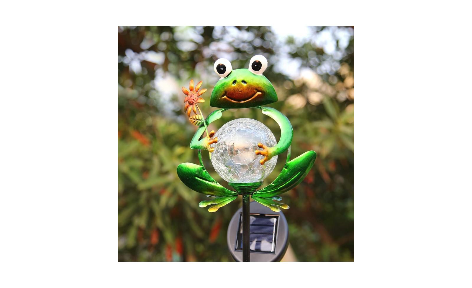 Солнечные фонарики gaomon Frog, декоративные для сада