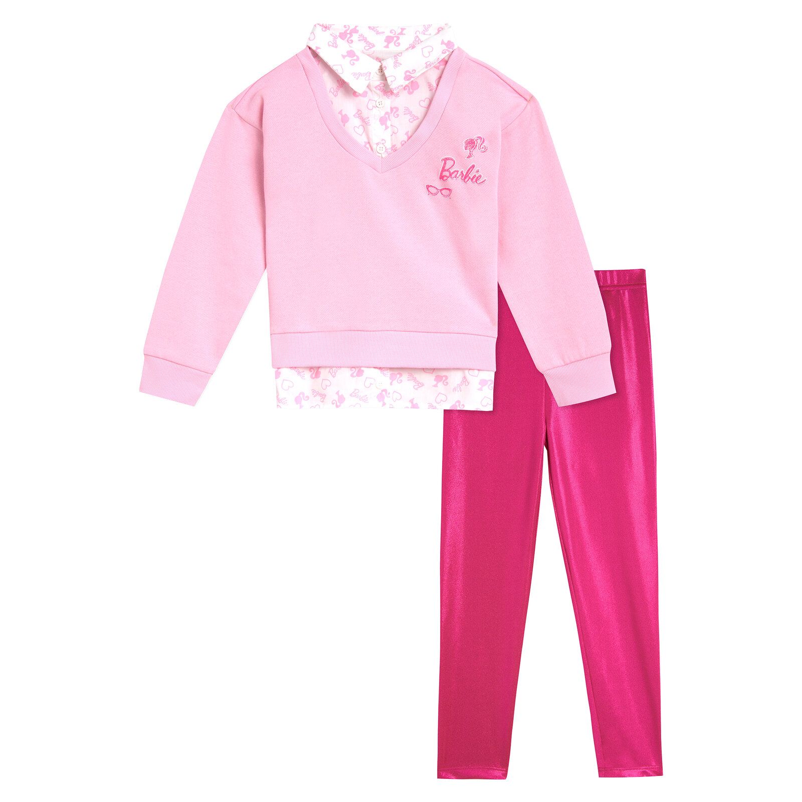 Barbie комплект из толстовки из флиса и леггинсов для девочек, 2-в-1