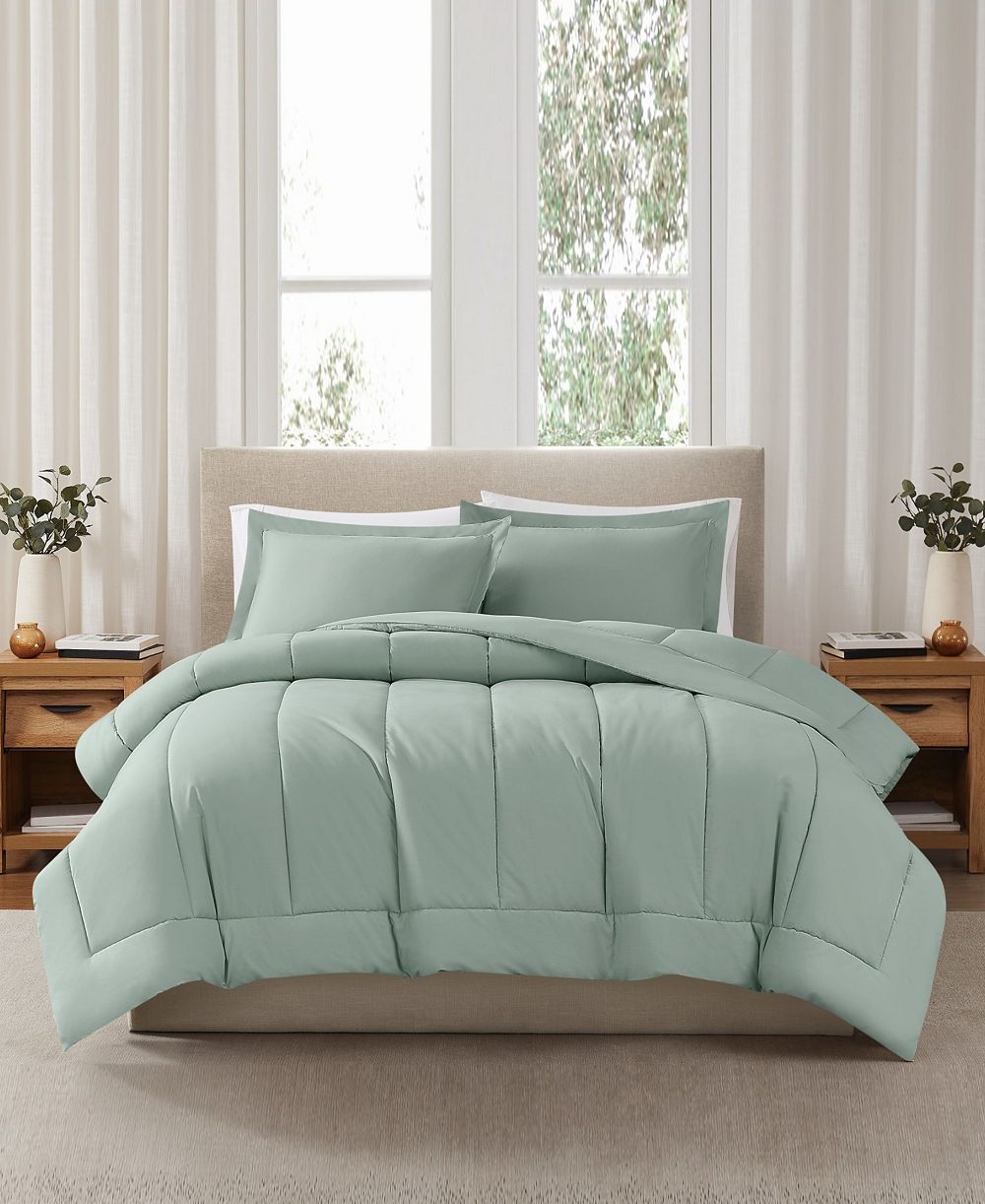 Brooklyn Loom Хлопковый комплект из 3 частей Comforter Set, Full/Queen
