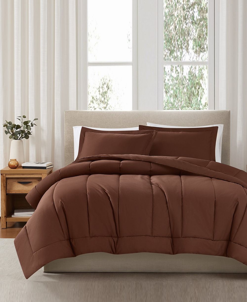 Комплект пухового одеяла Brooklyn Loom Cotton Percale, Twin/Twin XL