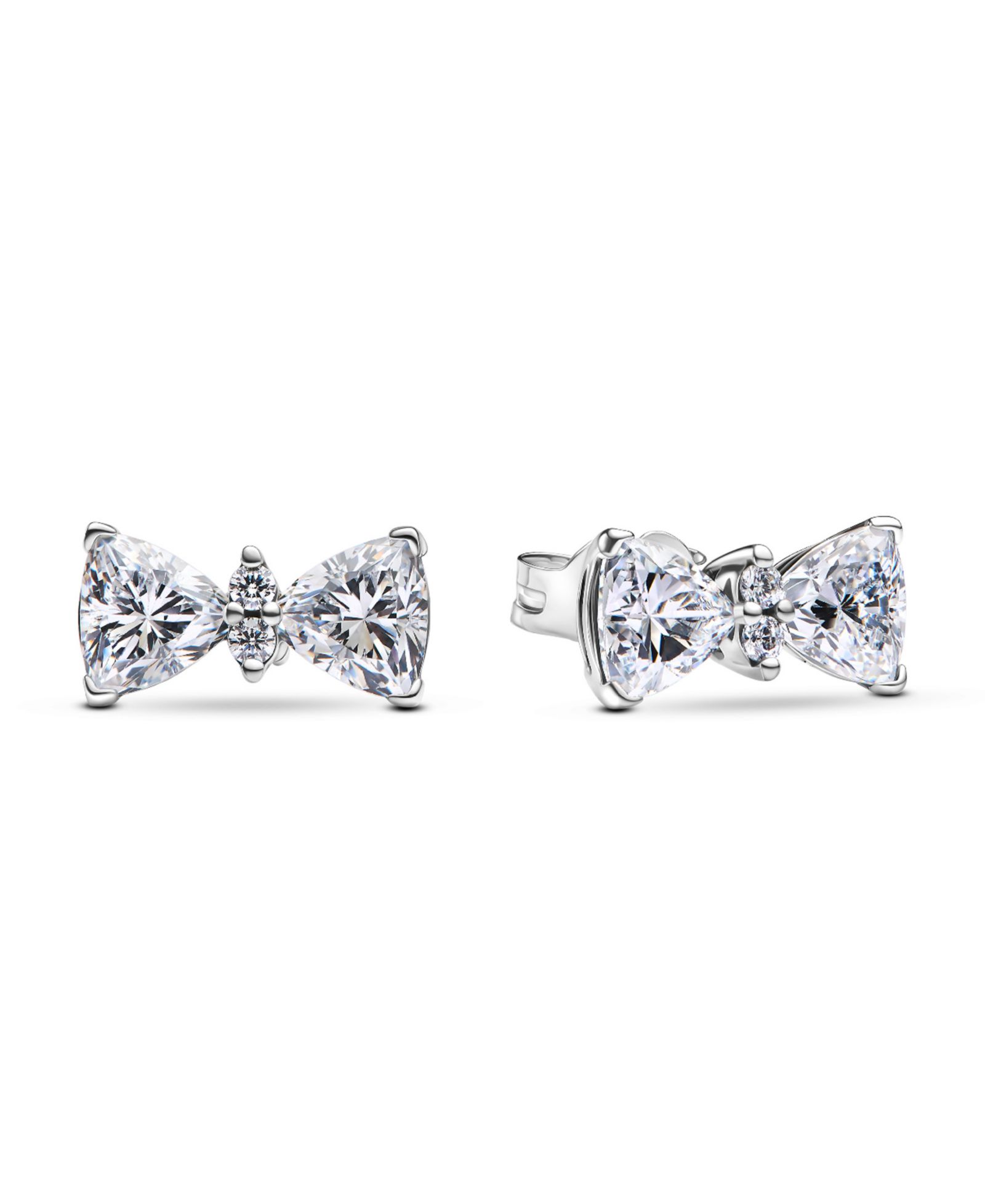 Серьги-гвоздики Pandora Sterling Silver Sparkling Bow