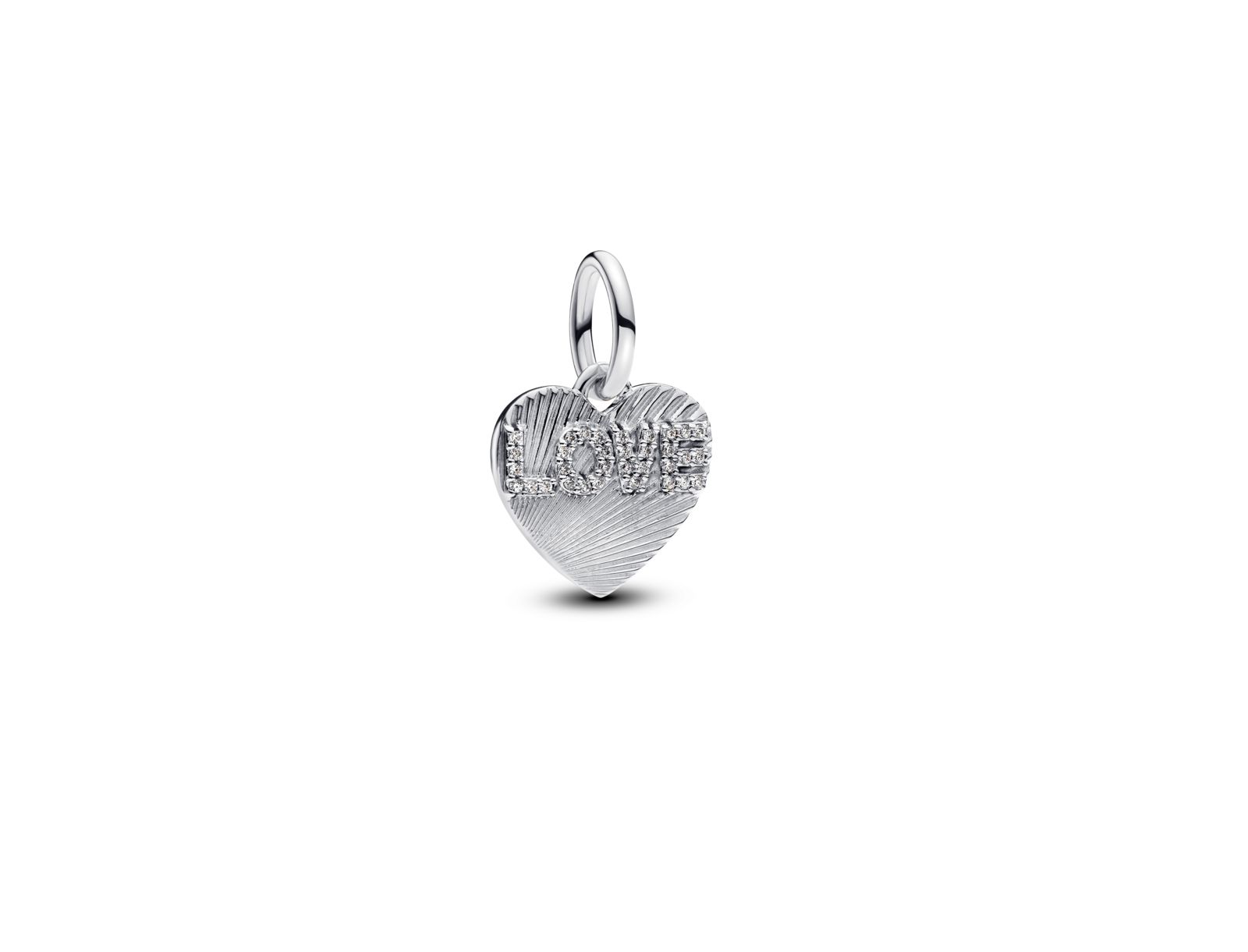 Pandora Sterling Silver Engravable Love Heart Dangle Charms