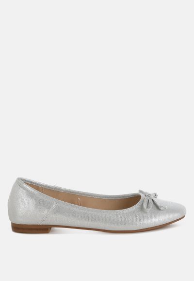 Rag and Co Womens Agshin Metallic Ballet Flats