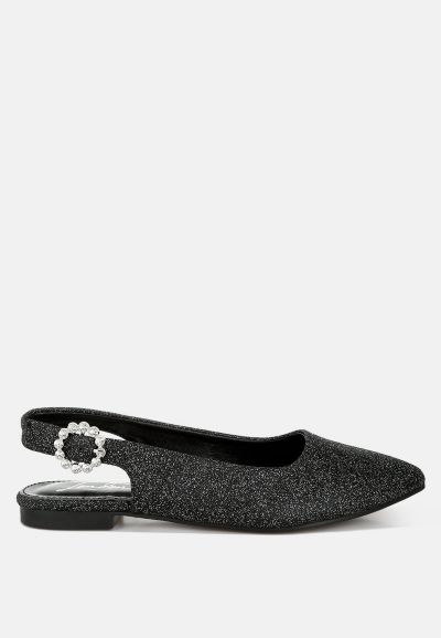 Женские сандалии London Rag Womens Giora Glitter Slingback Flat