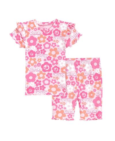 Комплект из T-shirt и шорт Barbie для малышек Ribbed T-Shirt and Shorts Outfit Set