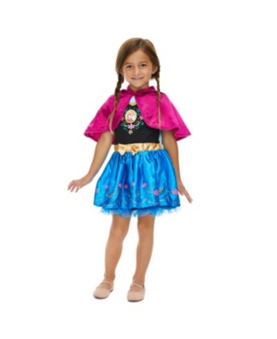 Disney Frozen Платье Anna из мультфильма «Холодное сердце» для девочек, с мехом