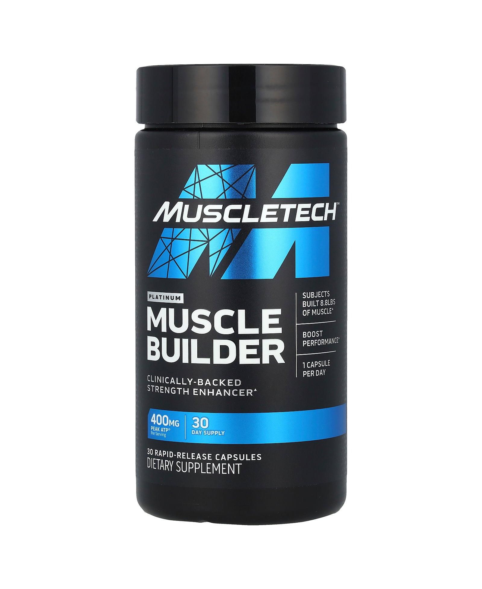MuscleTech Muscle Builder, Muscle Building Supplements для Мужской и Женской, Nitric Oxide Booster