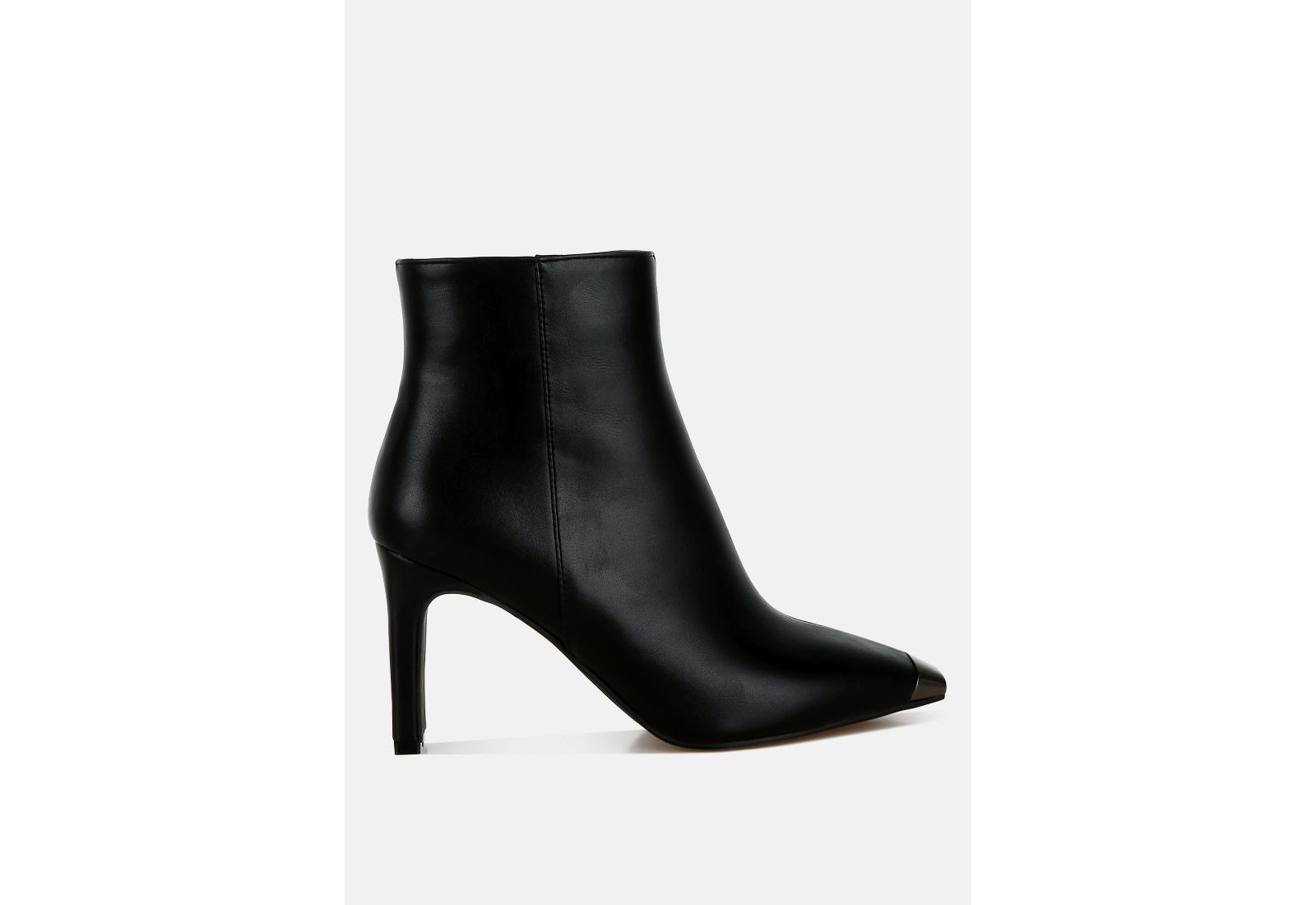 London Rag Women's Orca Metallic Cap Toe Faux Leather Boot