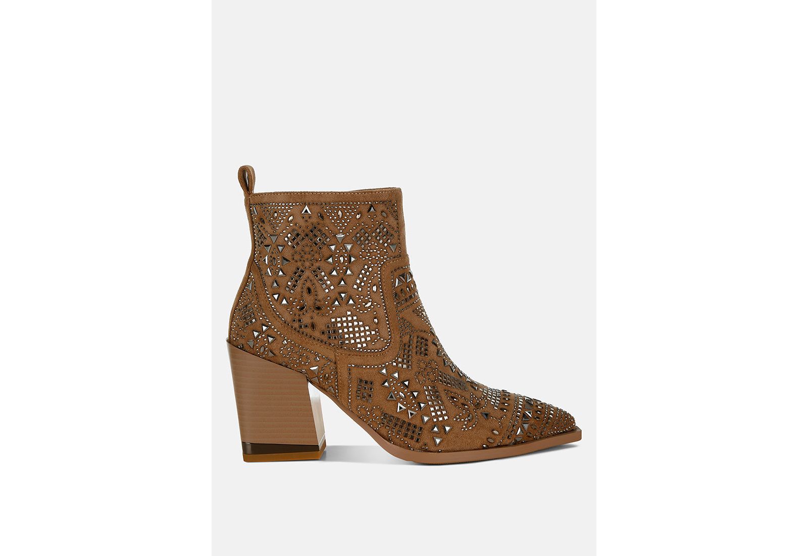 London Rag Womens Omishi Stud Embellished Ankle Boots