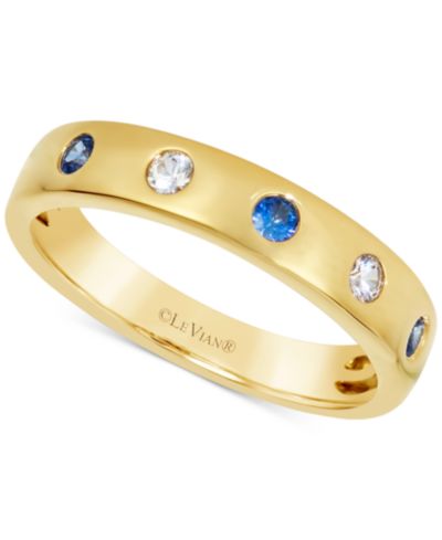 Le Vian® Anywear Everywear® Blueberry Sapphire (1/6 ct. t.w.) or Pink Sapphire (1/6 ct. t.w.) & White Sapphire (1/10 ct. t.w.) Ring in 14k Honey Gold (also in rose gold and white gold)