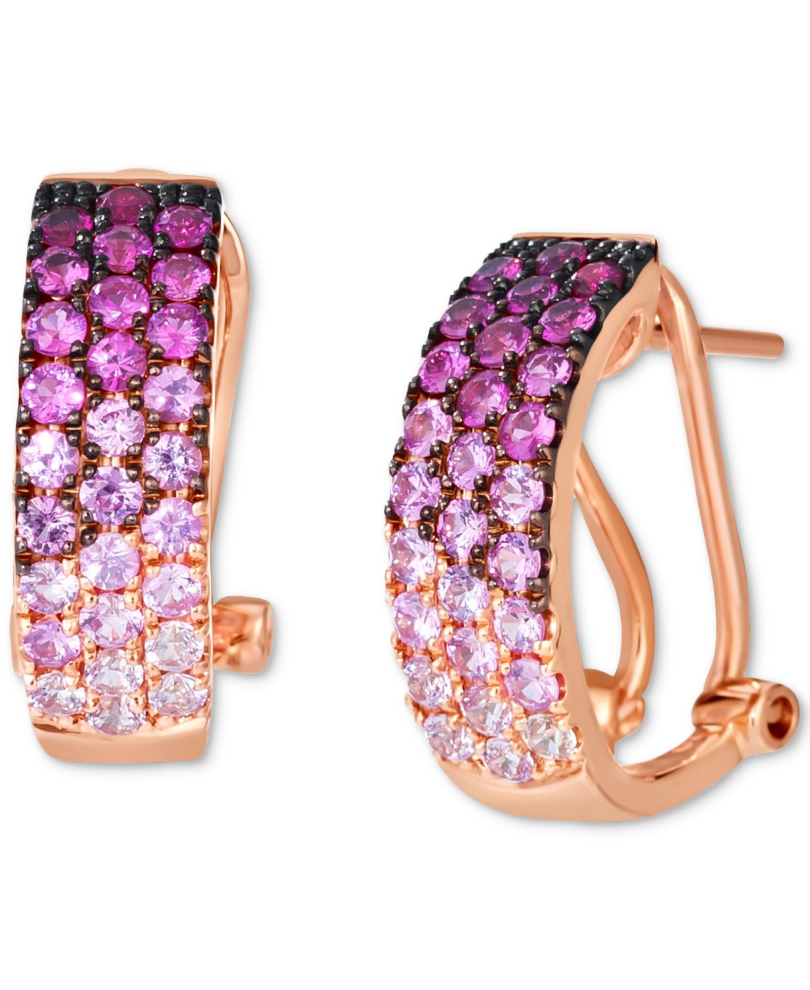 Серьги Le Vian Pink Sapphire (1-1/4 ct. t.w.) Ombre в золоте 14k Strawberry Gold