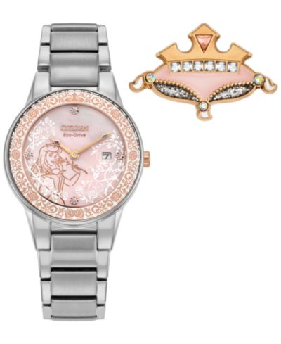 Женские часы Citizen Eco-Drive Disney Princess Sleeping Beauty Aurora Enchanted из нержавеющей стали, набор 30mm