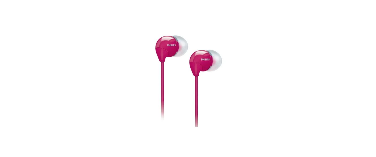 Наушники PHILIPS PINK Wired - Compact Design, Clear Sound, Lightweight, Comfortable Fit, 3.5mm Jack