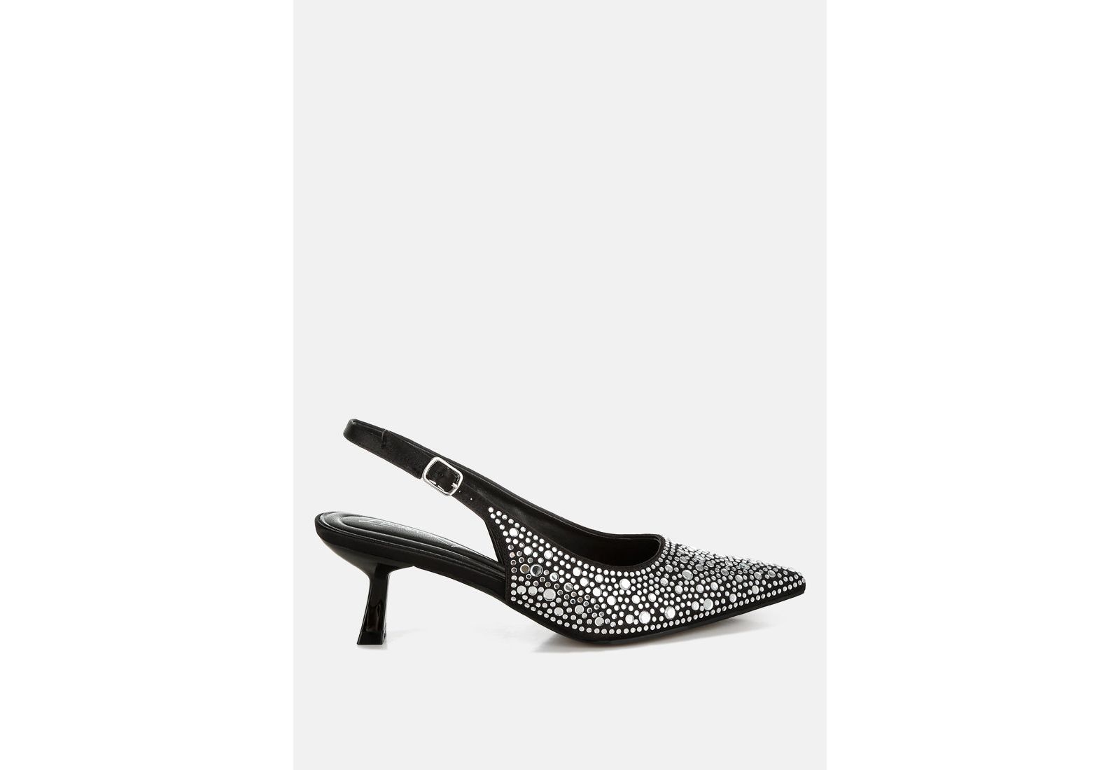 London Rag Womens Vernaos Pointed Toe Rhinestone Slingbacks