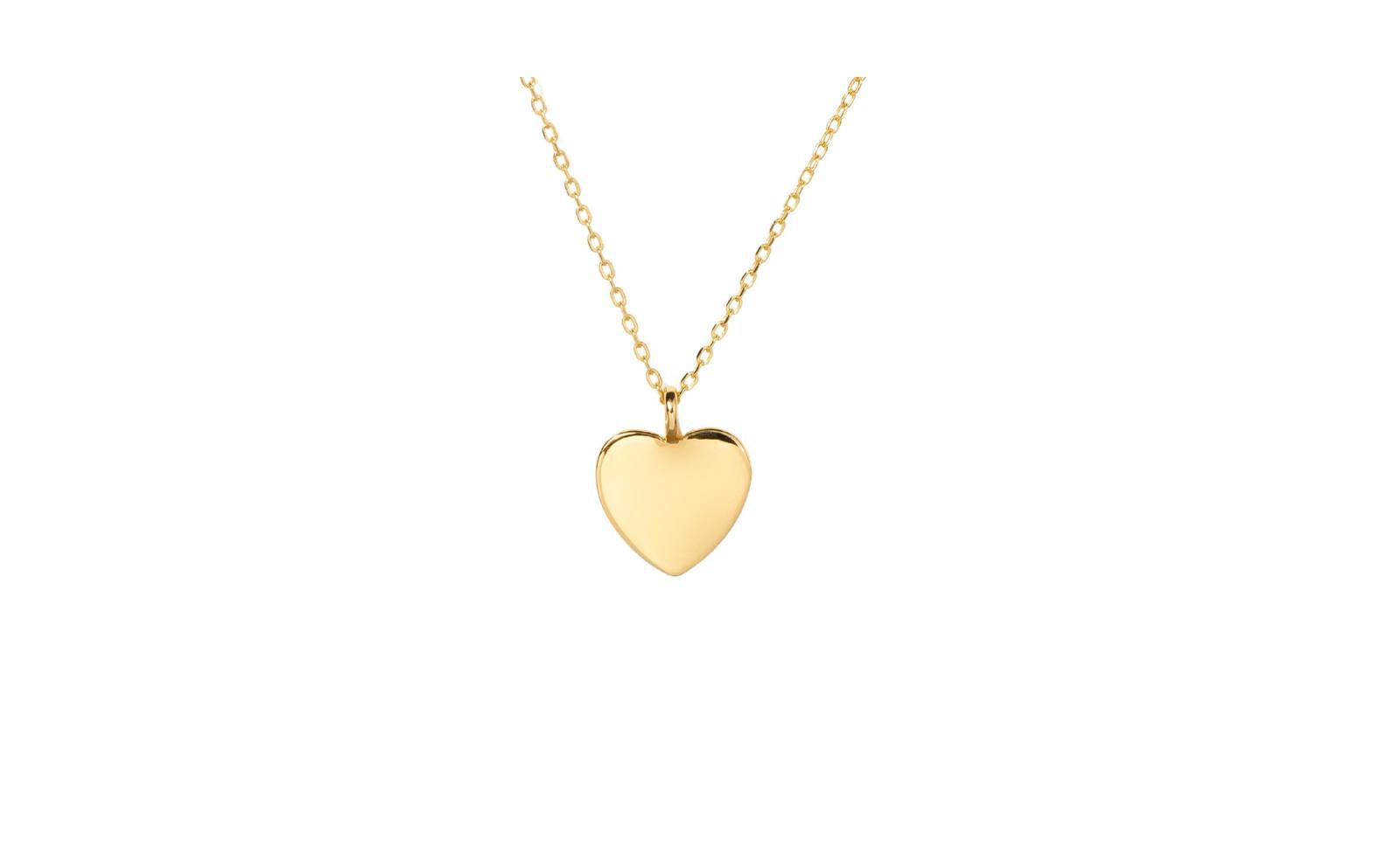 Lev Heart Pendant Charm Necklace in 14K Gold-Plated Sterling Silver