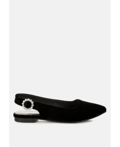 Сандалии London Rag Womens Dolan Velvet Slingback Flats